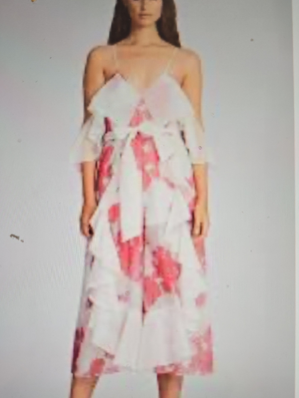 Alice McCall Cosmic Love White and Pink Floral Tie-Waist Jumpsuit Dress‎ 4